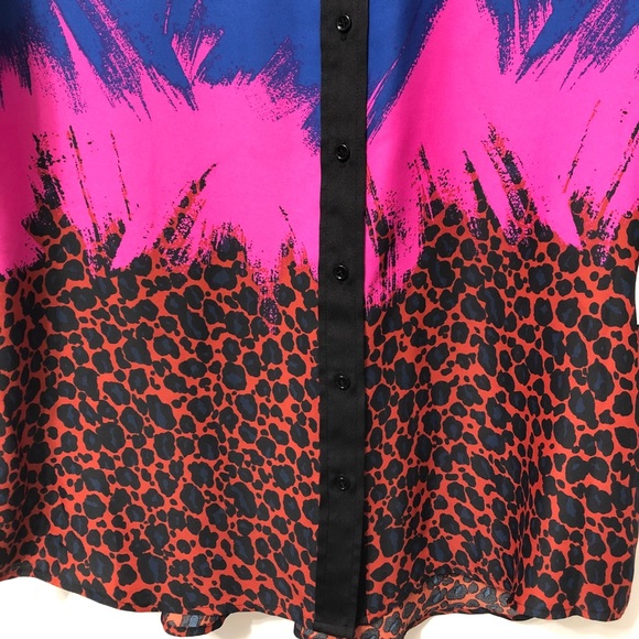 ANNE KLEIN | Multicolour Long Sleeve Blouse | Size 16 - Picture 6 of 16